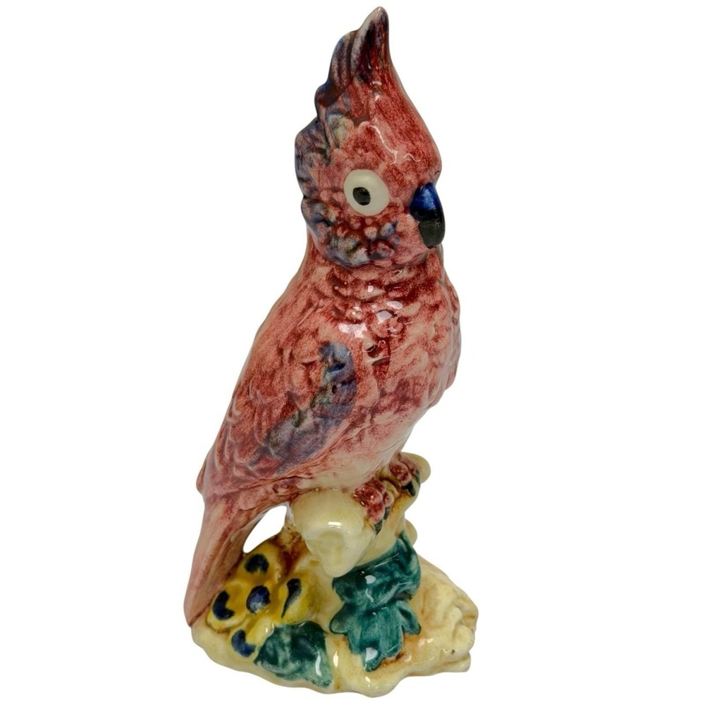 Vintage Handmade Stangl Pottery Birds 3405 Cockatoo Parrot Figurine Signed 6.5"